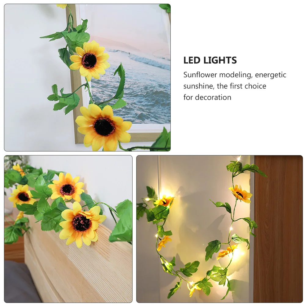 

Sunflower LED String Lights Outdoor Decor Plastic Garden Party Wedding Low Voltage Long Lasting High Quality Material