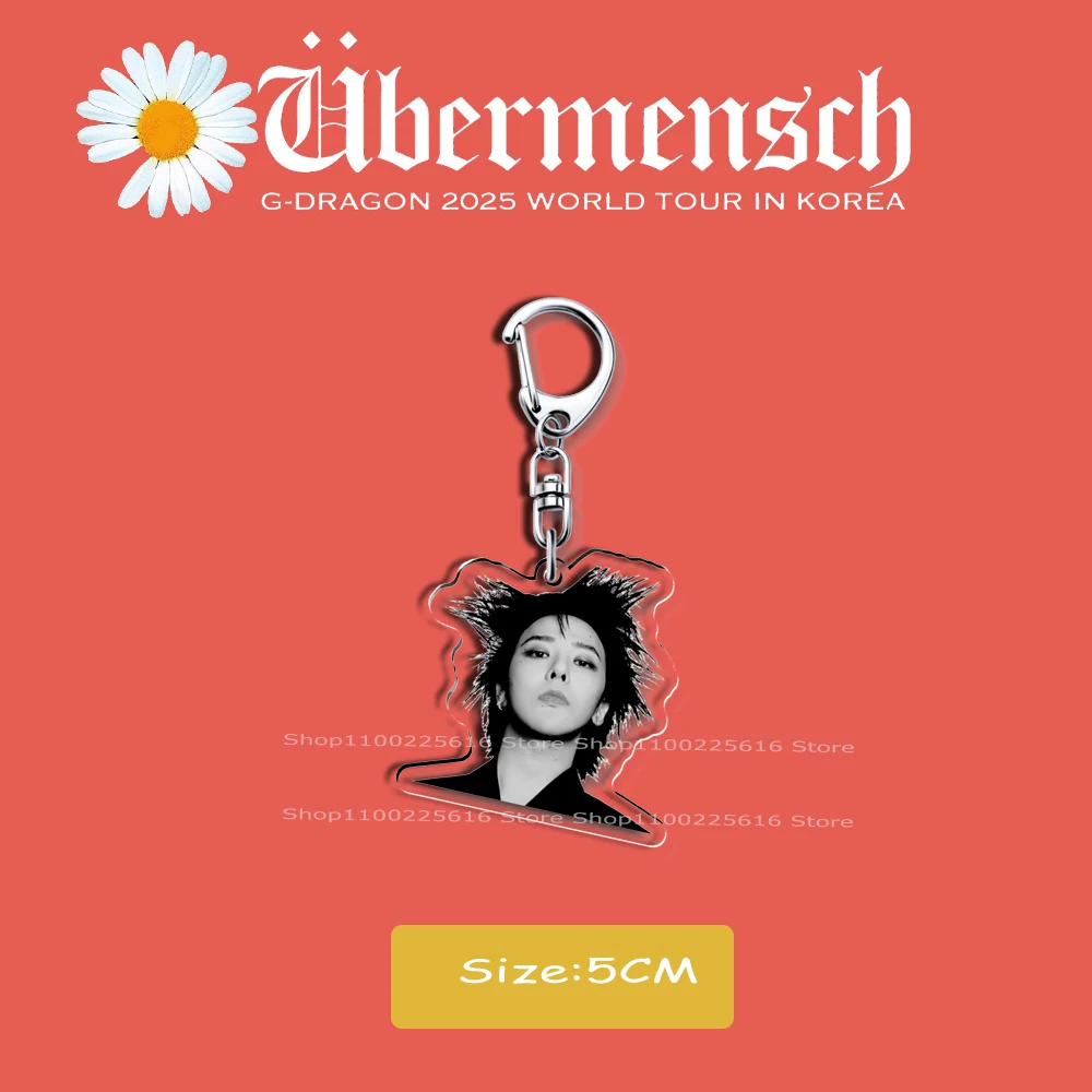 5CM Acrylic Kpop G-Dragon Keychain Customized Ubermensch POWER DRAMA Album Kwonjiyoung Keyring Funs Gift Merch