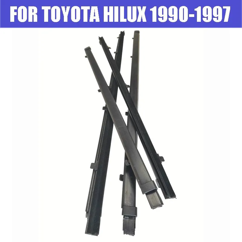 For Toyota Hilux 1990-1997 Outer Belt Weatherstrip Weather Strip Seal Outside Window Protector Trim Molding Accessories 4-DOOR