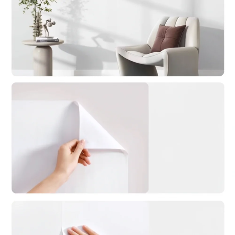 Peel And Stick Wallpaper Waterproof PVC Wall Sticker Matte Self Adhesive Contact Paper For Bedroom Kitchen Cabinet Renovation