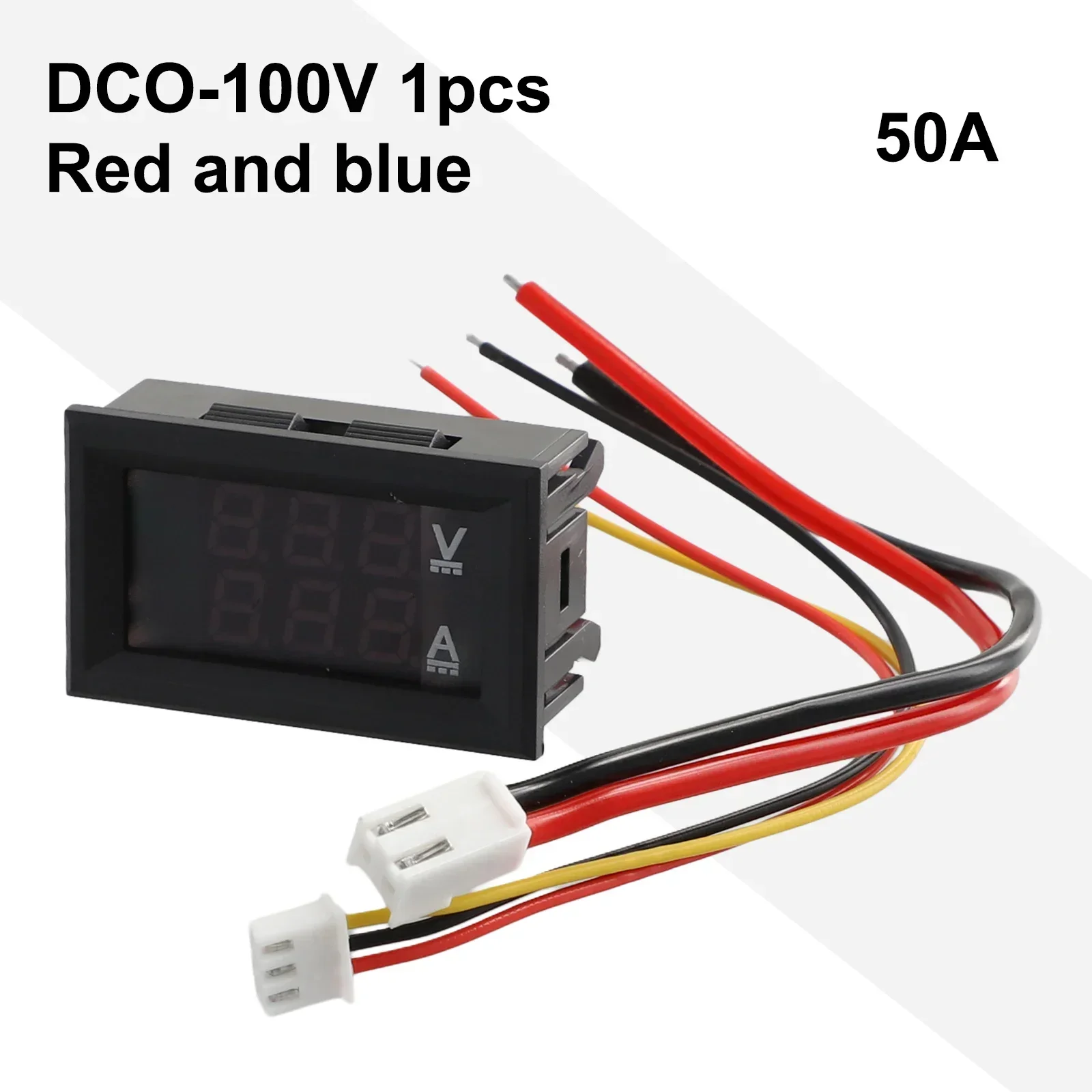 1PC Red And Blue DC 0-100V 10A / 50A / 100A Digital LED Voltmeter Ammeter Household For Power Supplies Electrical Equipment Part