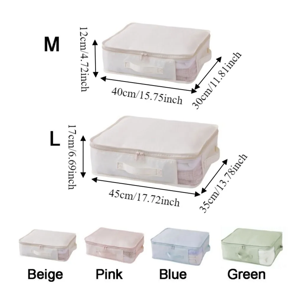 Visible Bed Sheet Storage Bag Folding Large Capacity Blanket Storage Container Waterproof Space Saving Clothes Quilt Storage Bag view 6