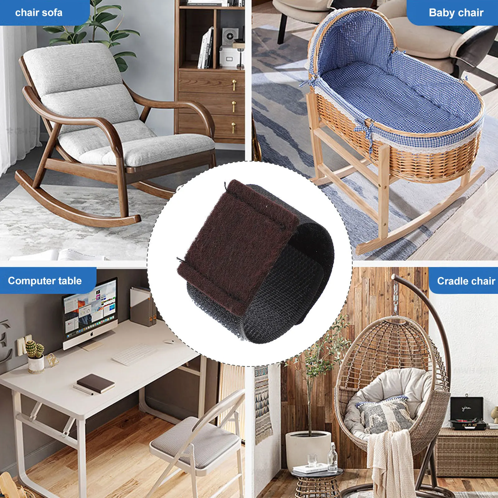 

6pcs Table Leg Protectors Lightweight Durable Furniture Feet Covers For Bedroom Living Room Chair Desk Anti-Skid Sleeve