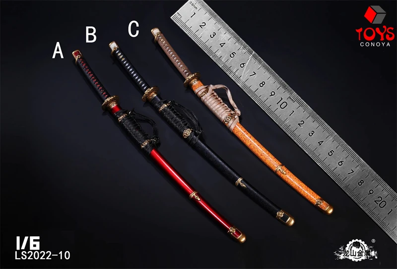 日本の武士の剣のナイフのおもちゃモデル、12インチの兵士のアクションフィギュア人形のシーンアクセサリー、本物のナイフではありません、LS2022-10、1/6スケール