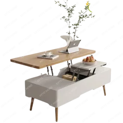 Organizer Lift Up Coffee Table Trau High Nordic Mobile Coffe Table Mesa Lateral Modern Tavolino Salotto Moderno Furniture