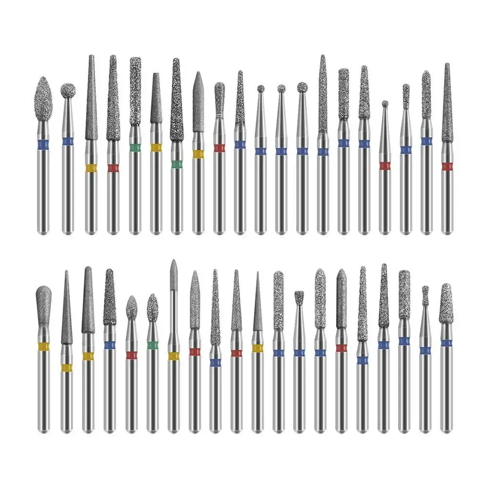 Dental Tool Multi Style Car Needles Dental Diamond Burr Drill 1.6mm High Speed Handheld High Hardness Laboratory Material Clinic