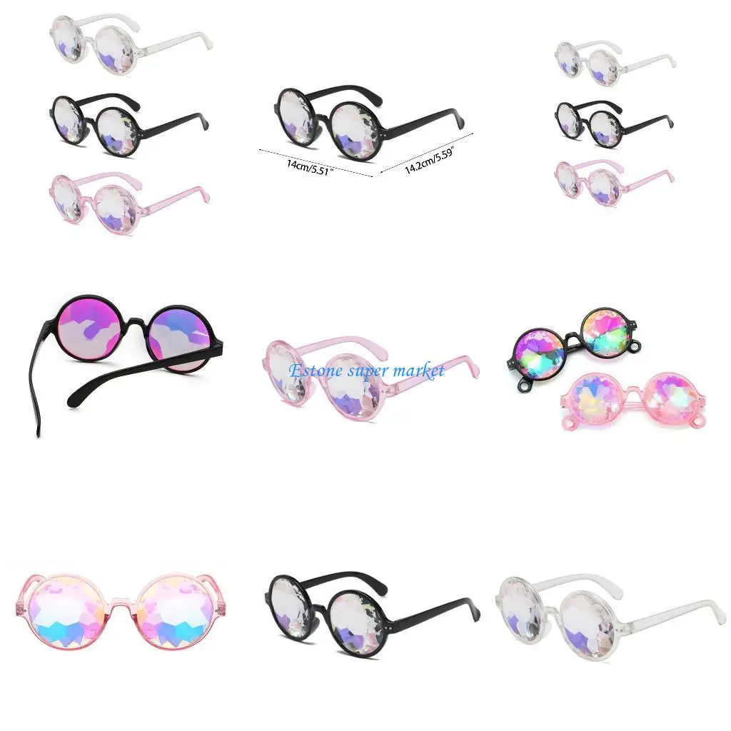 090B 2 في 1 نظارات عيون بعدسات مشكال بريزم كذبة أبريل دعائم عملية للحفلات #1