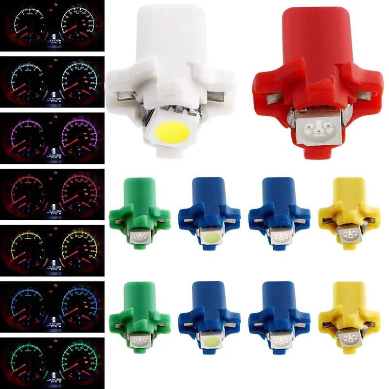 

10PCS B8.5 LED Dashboard Warning Indicator Bulbs Instrument Lamps 12V 24V Interior Gauge Light For Cars Auto Vehicle