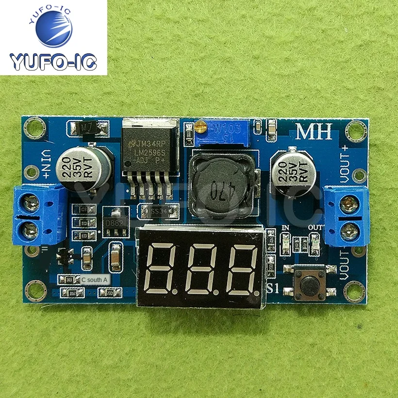 Free Ship 1PCS DC-DC Adjustable Voltage Regulator Power Module Lm2596 Voltage Regulator Module With Voltmeter Indicator