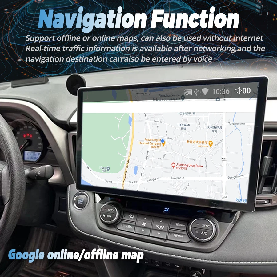 8GB+256GB Android 14 Car Radio Player For Toyota RAV4 2013 2014 2015 2016 2017 RAV 4 GPS Navigation WIFI Auto Stereo Multimedia