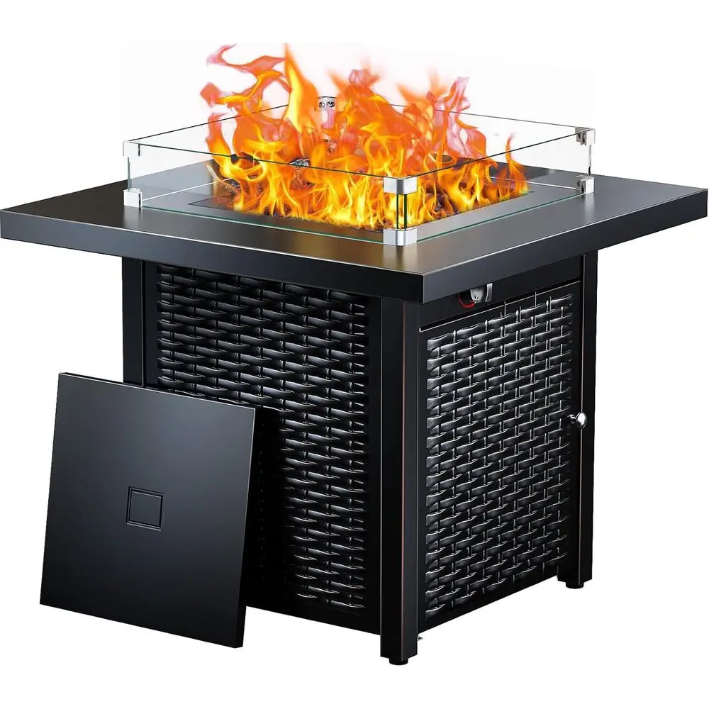 

28 уличных пропановых костра, стальной стол емкостью 50 000 БТЕ со стеклянной защитой, лавовые камни, улучшают собрания на патио