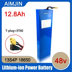 48V Lithium ion Rechargeable Battery Pack 12.8Ah 13S4P Built-in High-power Balanced BMS 0-800W  Battery