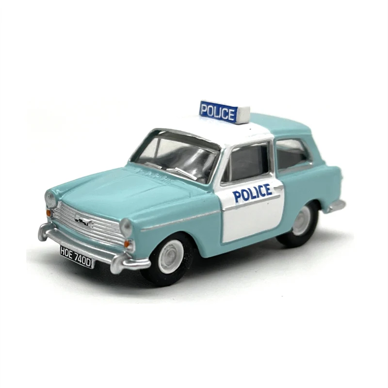 

1:76 Scale Diecast Alloy Blue Austin A40 Police Car Model Classic Nostalgia Adult Toys Collection Souvenir Gifts Static Display