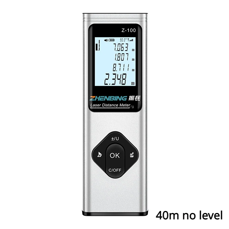 Imagem -05 - Nível Digital Inteligente Medidor de Distância a Laser Gama Portátil Usb Carregamento Rangefinder Mini Handheld Distância Medidor de Medição 40m