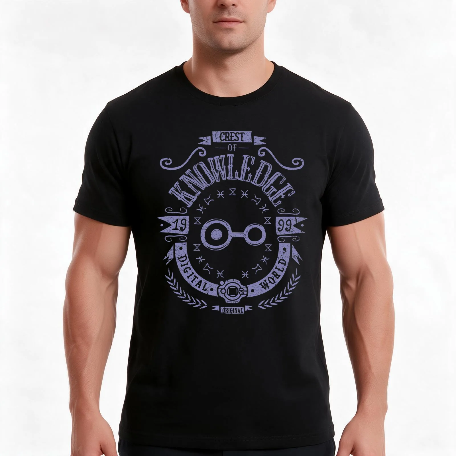 Crest of Knowledge - Tentomon - Izzy T-Shirt, Summer Casual Cotton Tee, Oversized Streetwear Tops, Vintage Graphic Print