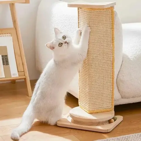 자연 사이 잘삼 고양이 Scratcher 매트 고양이 스크래치 매트 가로 고양이 바닥 긁는 패드 깔개 소파와 카펫을 보호 고양이 가구