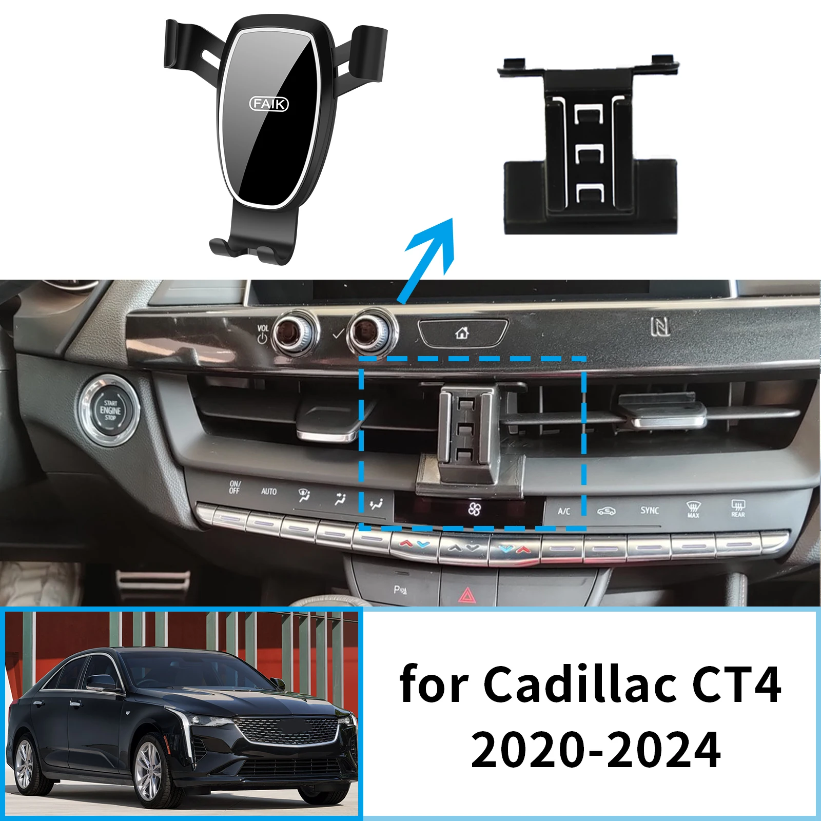 

Автомобильный держатель для мобильного телефона, GPS-кронштейн для Cadillac CT4 2020 2021 2022 2023 2024, навигационная подставка, автоаксессуары