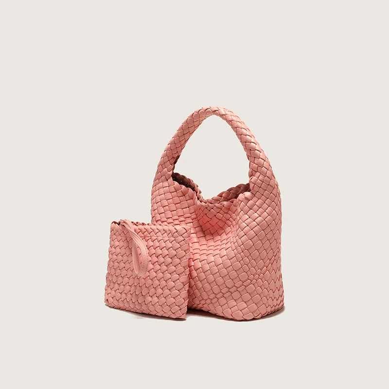 

025 new handwoven bag women's shoulder crossbody armpit portable fashion mother and child tote bag