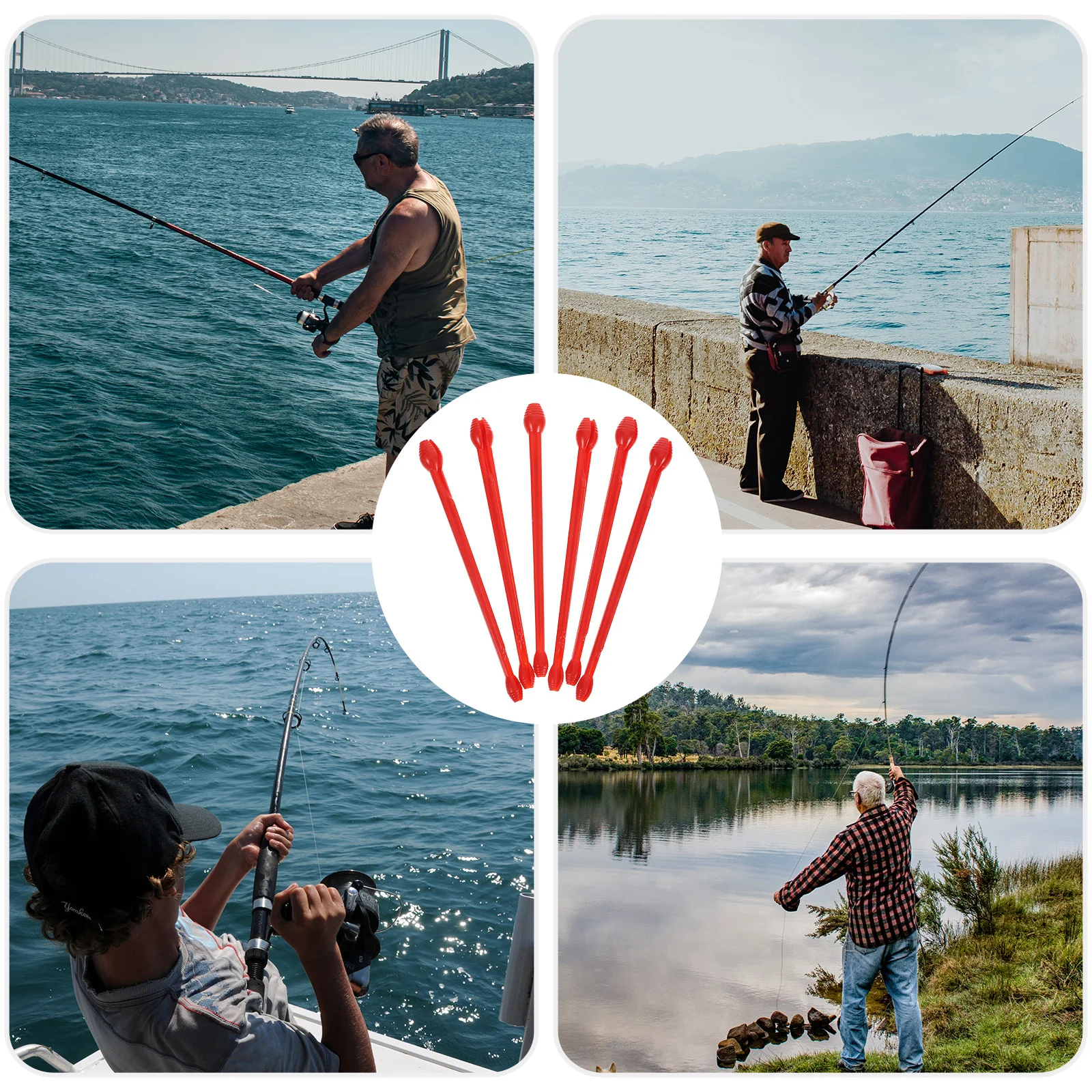 

6pcs Fishhook Quick Release Durable Fishing Accessories Saltwater Freshwater Gear Hook Extractor Fishhook Removal Tool Tool
