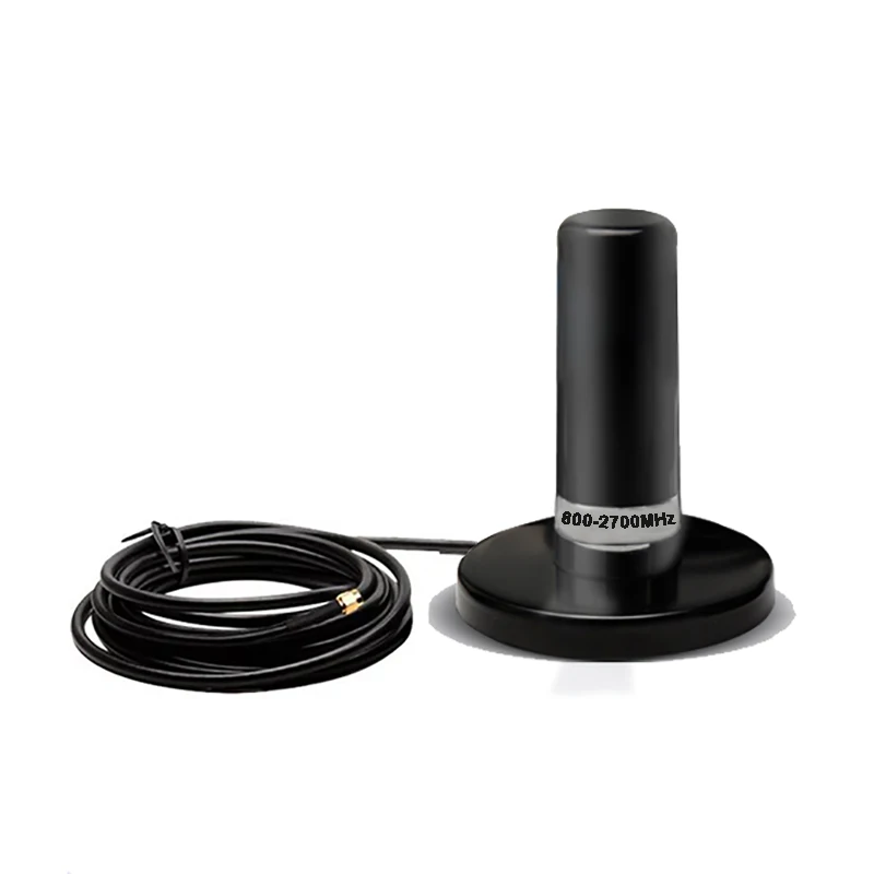 

High power GSM 2G 3G 4G car outdoor waterproof high gain 35dbi large magnetic chuck car base station antenna N-J SMA-J RG58 3M