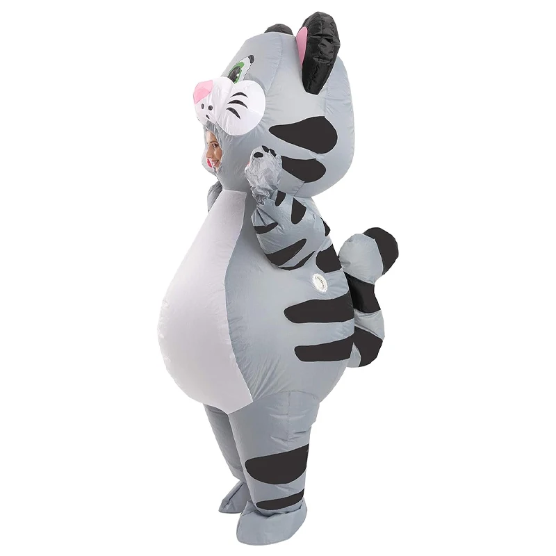 لطيف الدهون القط نفخ زي الكبار مضحك الحيوان تفجير دعوى هالوين تأثيري حفلة التميمة نفخ دعوى للنساء الرجال