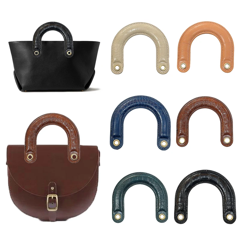 U-shaped Detachable Bag Handles PU Leather Handbags Short Bag Strap Handmade Purse Handles Replacement Belt Accessories For Bags