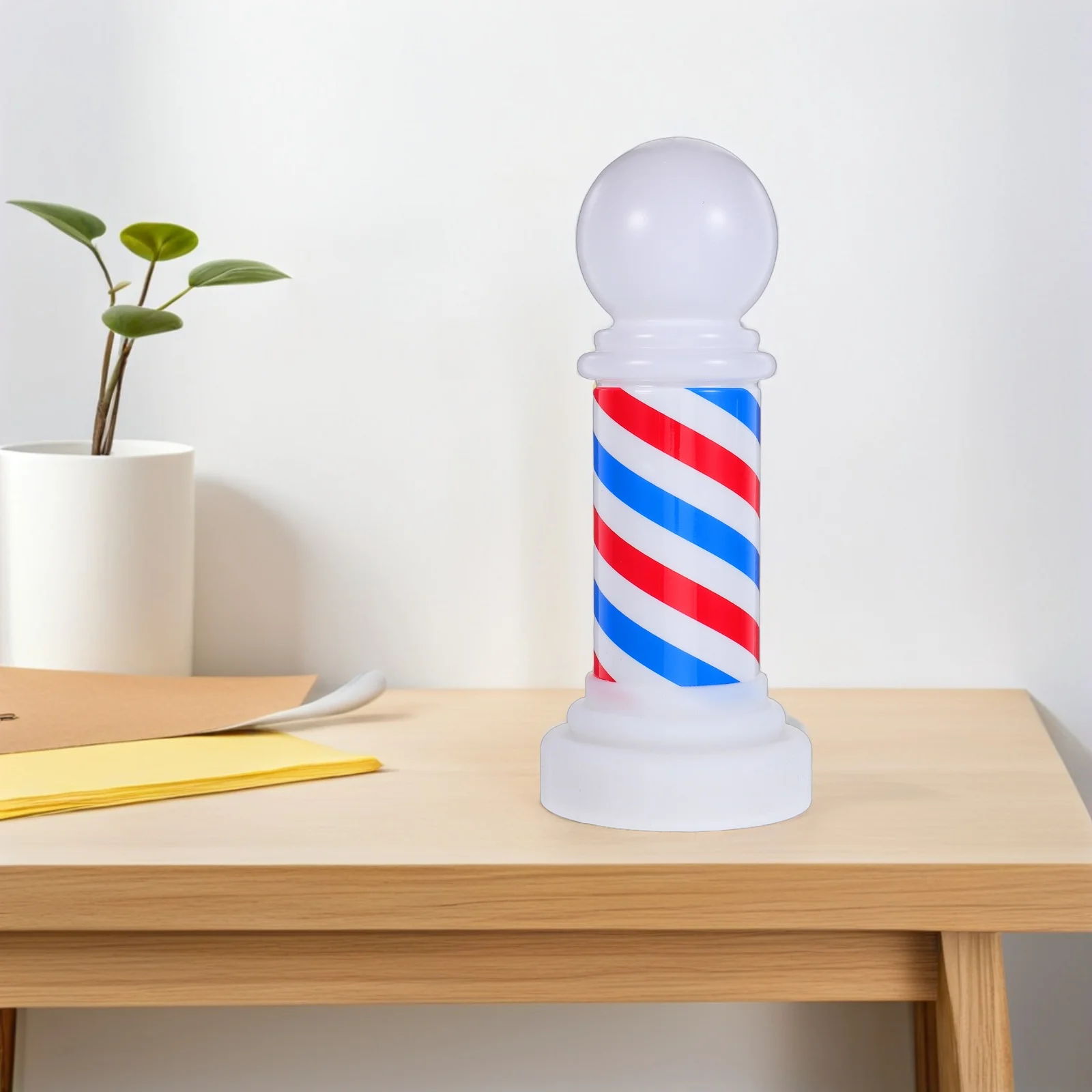 

Barber Shop Sign Luminous Pole Lamp Portable Reusable Eye Catching Design Classical Decorative Barber Equipment