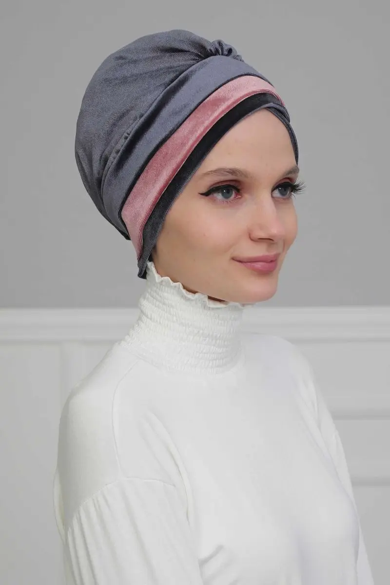 Os velours anthracite Double couleur