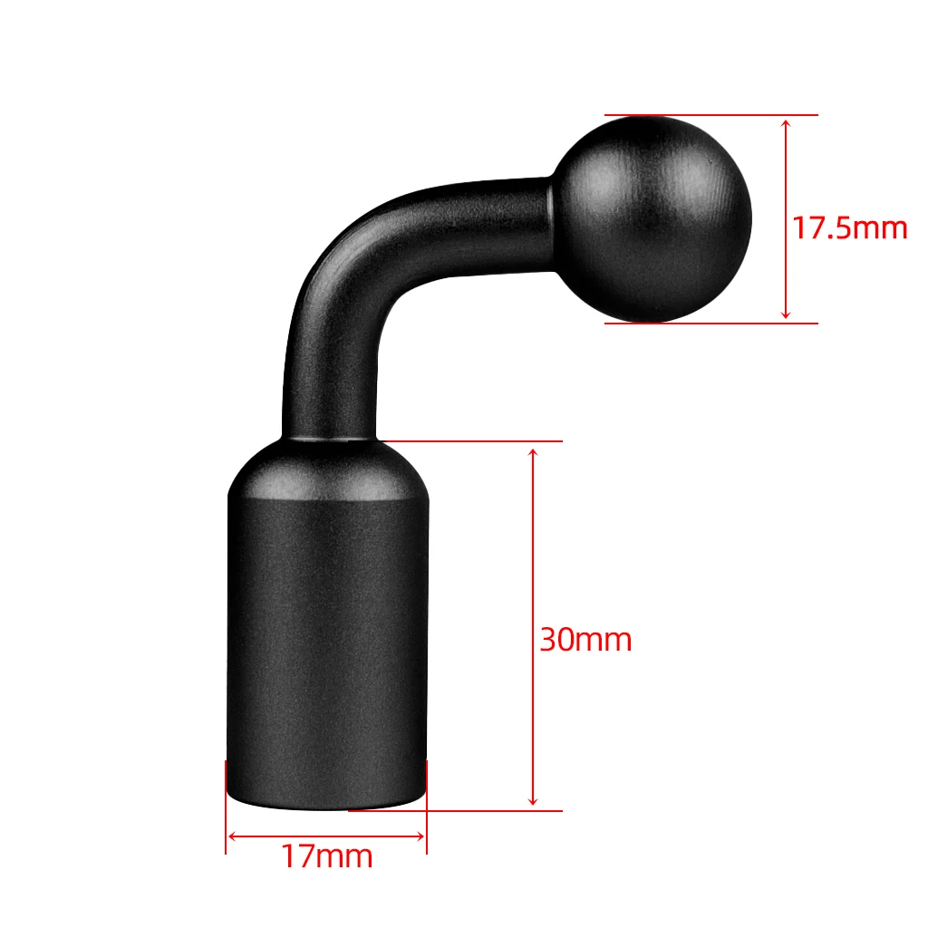 17mm/17,5mm Kugelkopf Adapter für Telefon Halterung Halter 1/4 Gewinde + D88 D66 D43 Magnet Basis Gummi überzogen 1/4 Schraube Loch Für Telefon – Detail 1