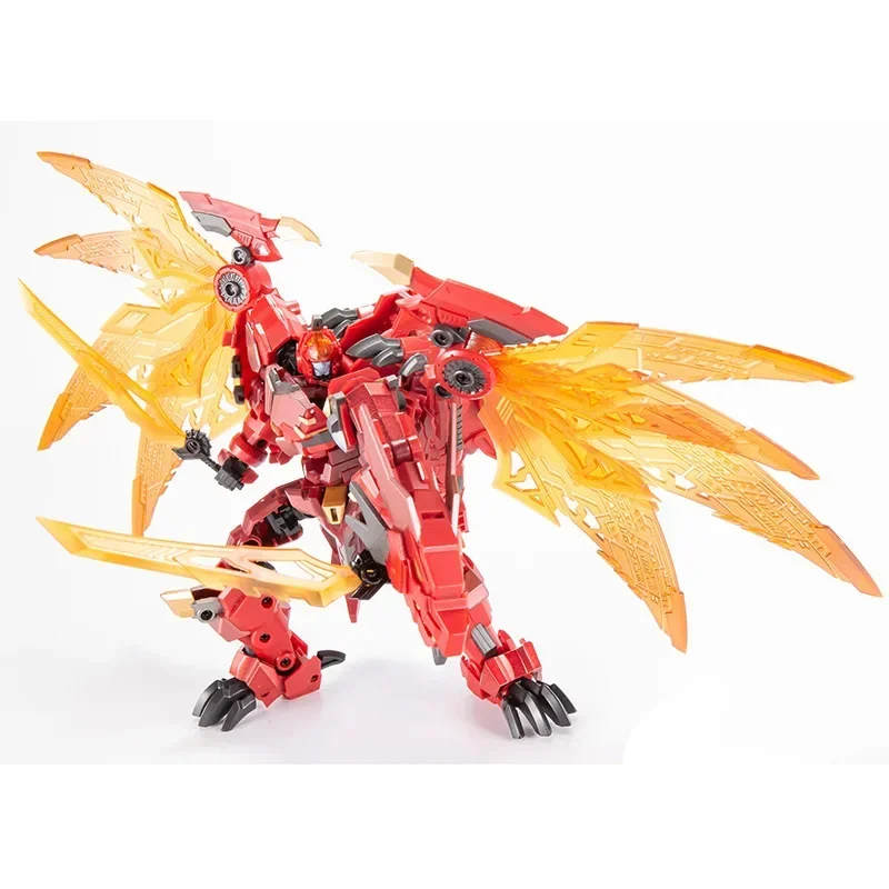 In Stock Transforming Toys JinBao Mini Flame Dragon 8871 Red  Robot Model Action Doll Figures Toys Collection Gifts Anime