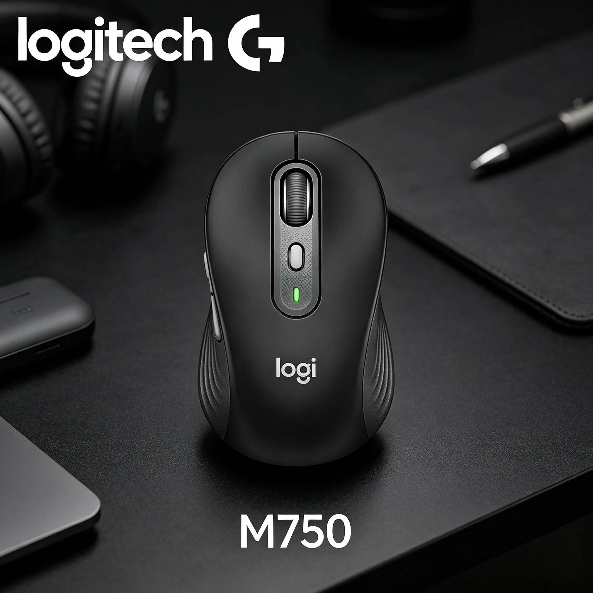 Logitech M750 Quiet Click Bluetooth Mouse Practical Business Peripheral For Office Meeting Remote Work Home Study Use