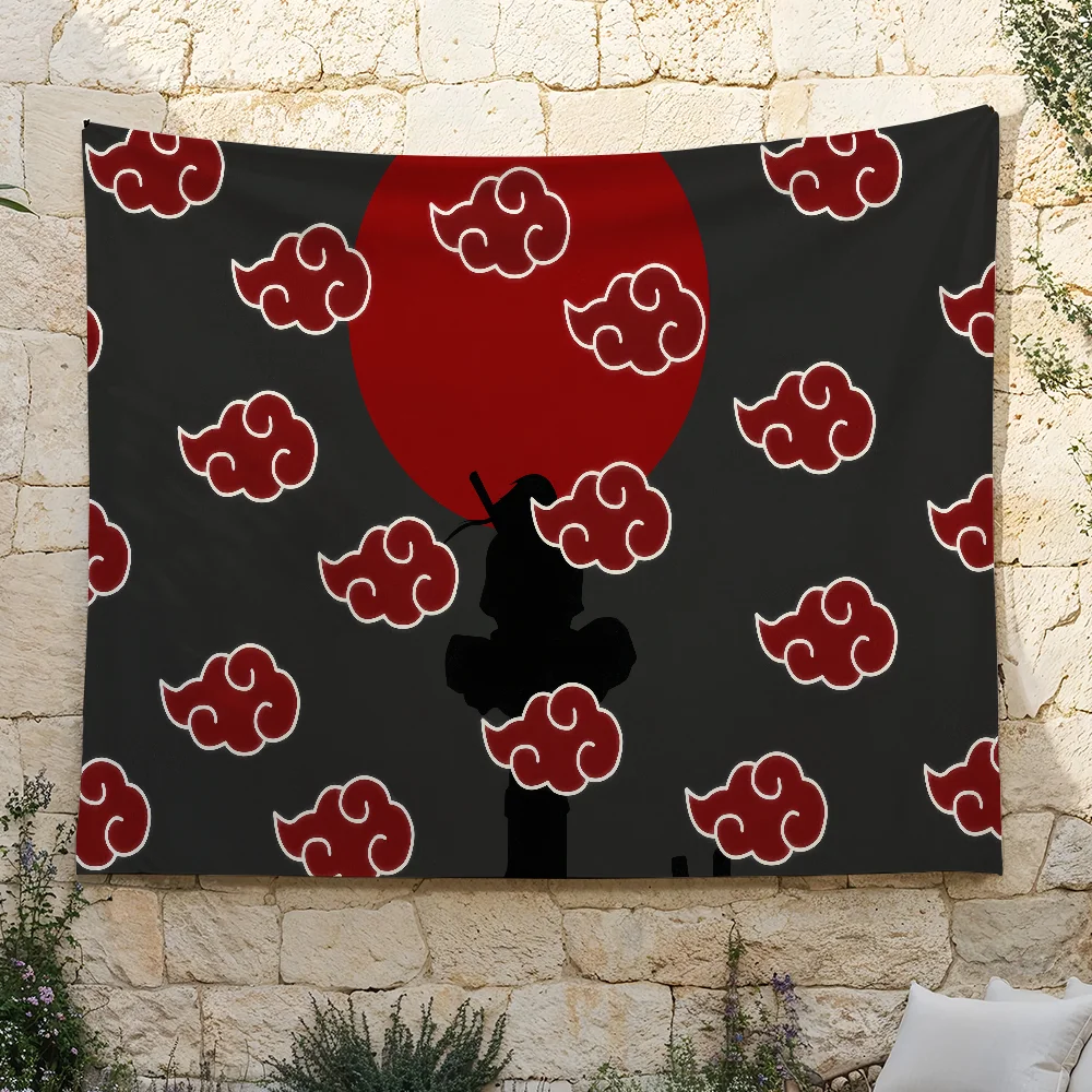 Classic Anime N-Naruto-S Akatsuki flag For Camping Party Picnic Studio Booth Background Wall Interior Decoration Banner