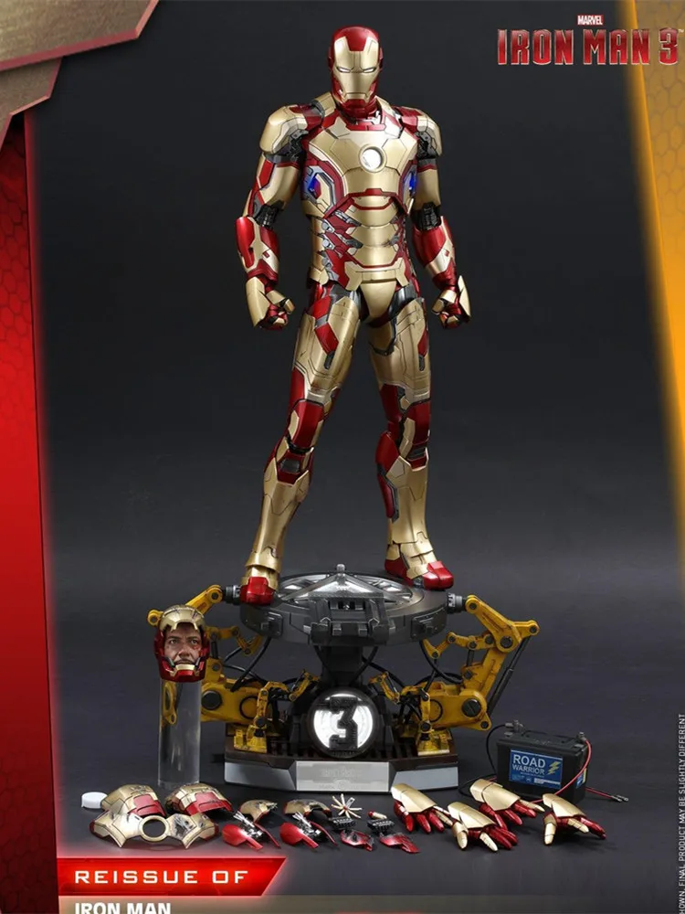 Hottoys 1/4 Iron Man MK42 Deluxe Edition QS008 Marvel Anime Action Figures Original Team Suit Avengers Endgame Model Toy Gifts