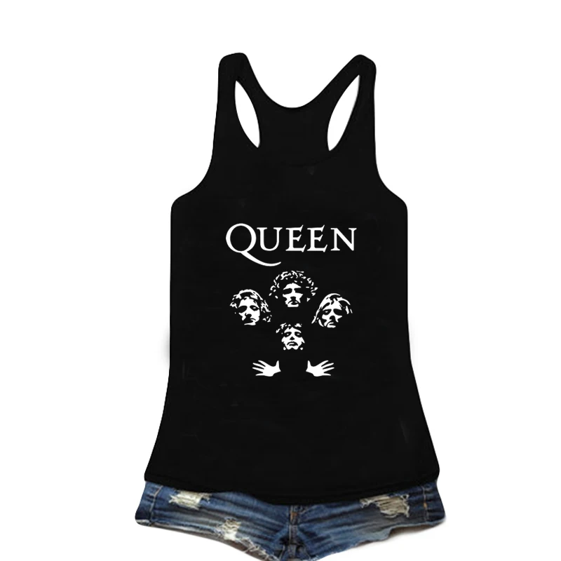 Heavy Metal Queen Band Tank Top Women Gothic Punk Style Fashion Sleeveless Racerback Vest Clothing Summer Womens Sexy Outfits