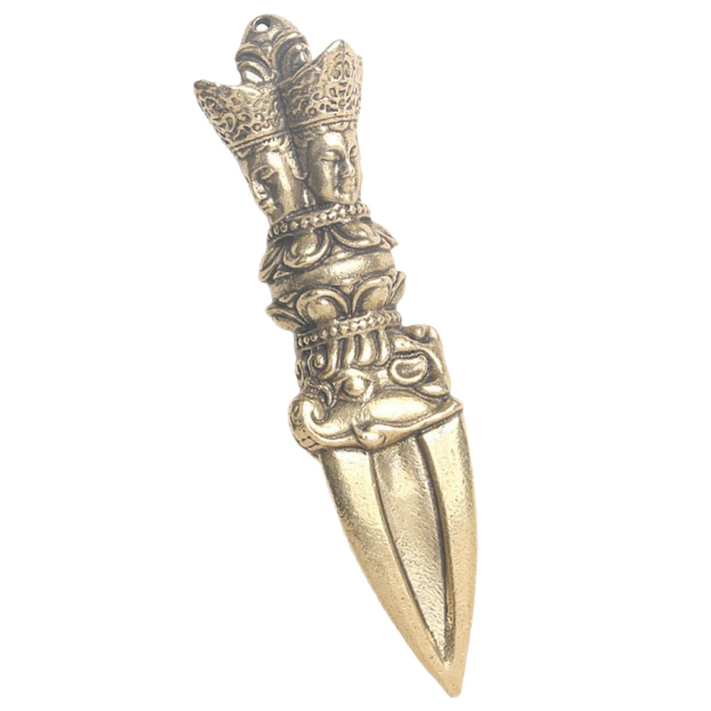 

Brass Vajra Pestle Decorative nament Craft Vintage Religious Adornment Home Office Desk Top Fortune Luck Teaching Aids