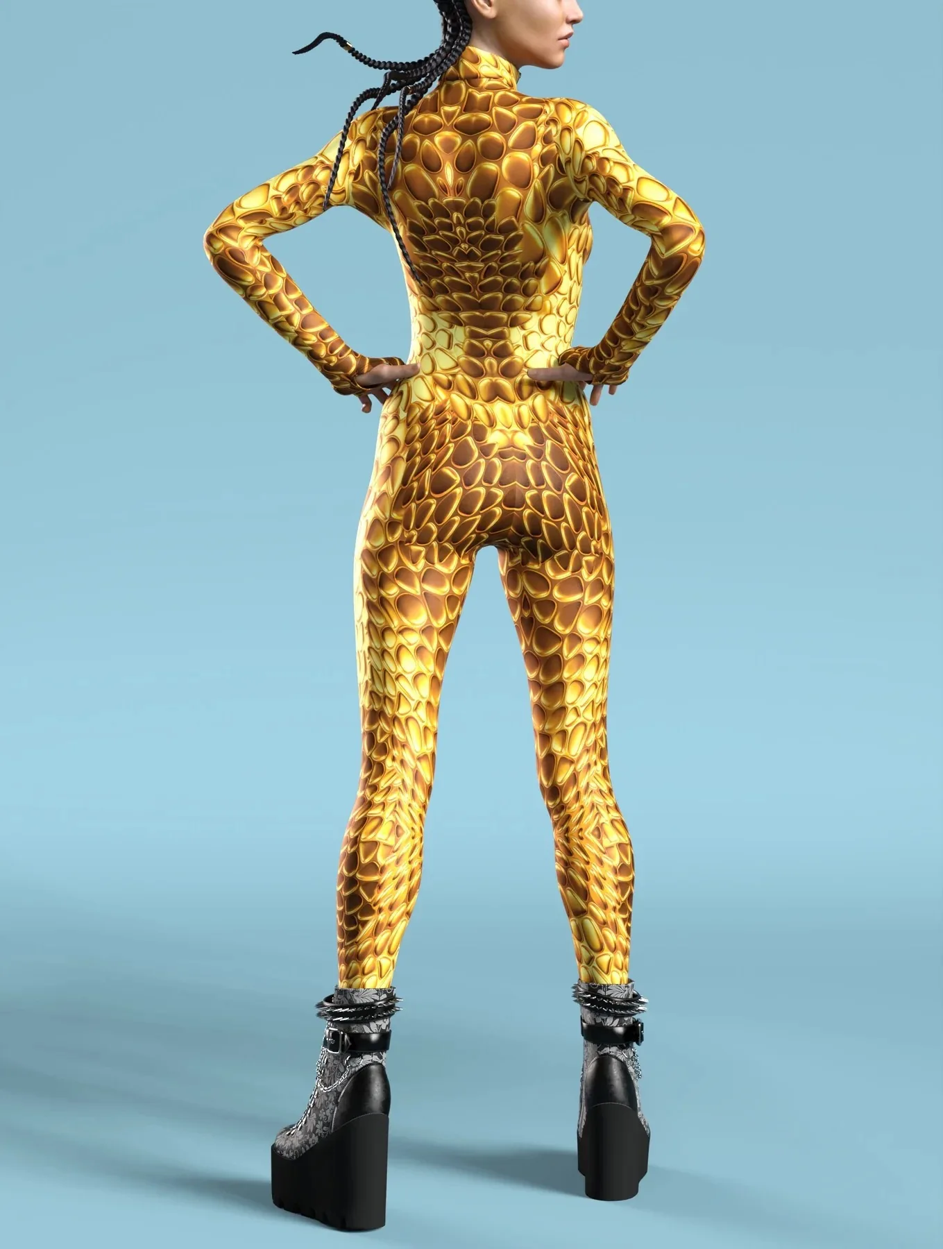 Damen Herren Muskel-Mensch Wüste Dazzle in Sieben Farben 3D-Druck Verkleidungs-Jumpsuit Halloween-Party Cosplay-Kostüme Outfit – Detail 13