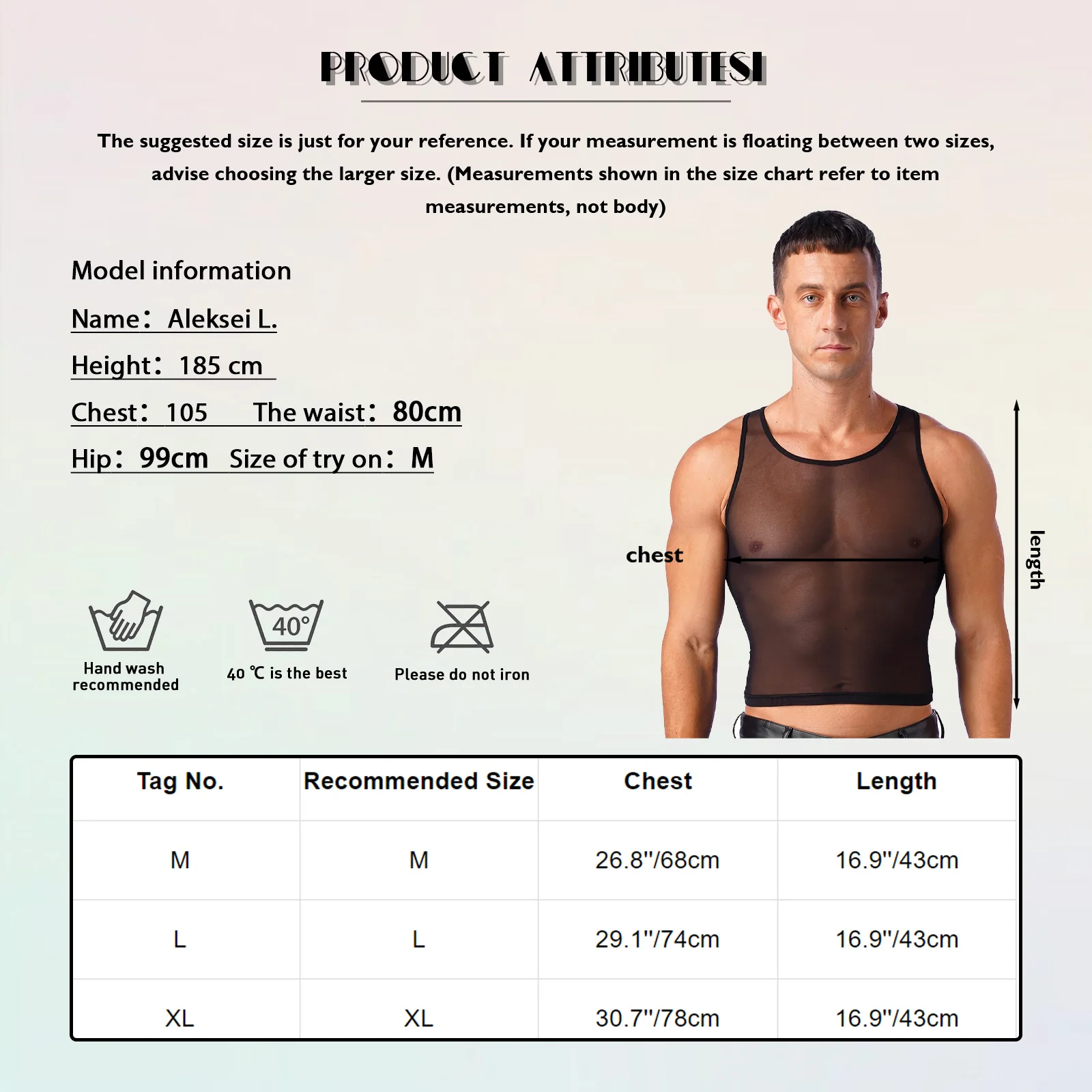 Mens Solid Color U Neck Sleeveless T-shirt See-Through Sheer Mesh Crop Tank Top Pool Party Vest Tops Lingerie Nightwear