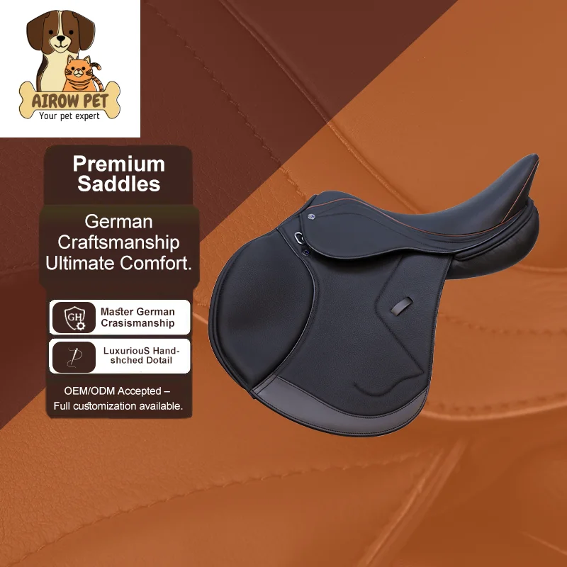 

Premium Grace Performance Horse Saddle English Dressage Saddle Leather Deep Seat Straight Flap Training Competition Riding