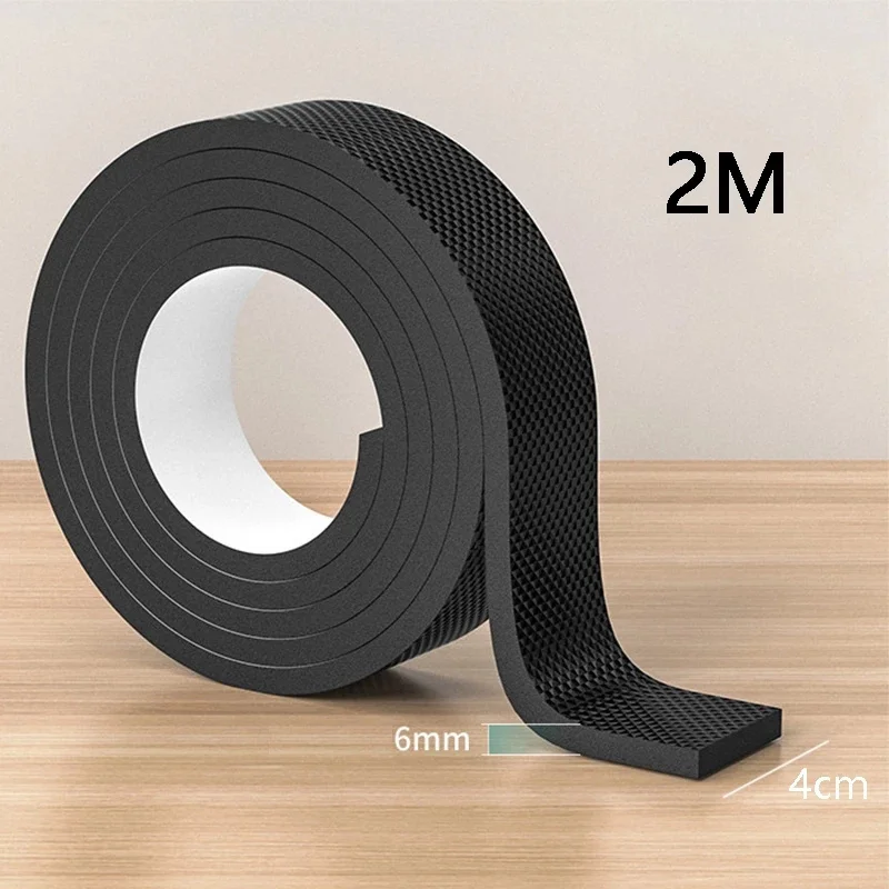2m Self Adhesive Cuttable Furniture Pads Anti-Sliding Rubber Mute Table Chair Foot Protection Pad for Home