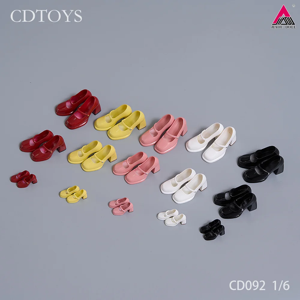 

CDTOYS CD092 093 1/6 1/12 Female Retro Shoes Thick Heel JK Shoes Model Fit 12'' 6'' Soldier Action Figure Body