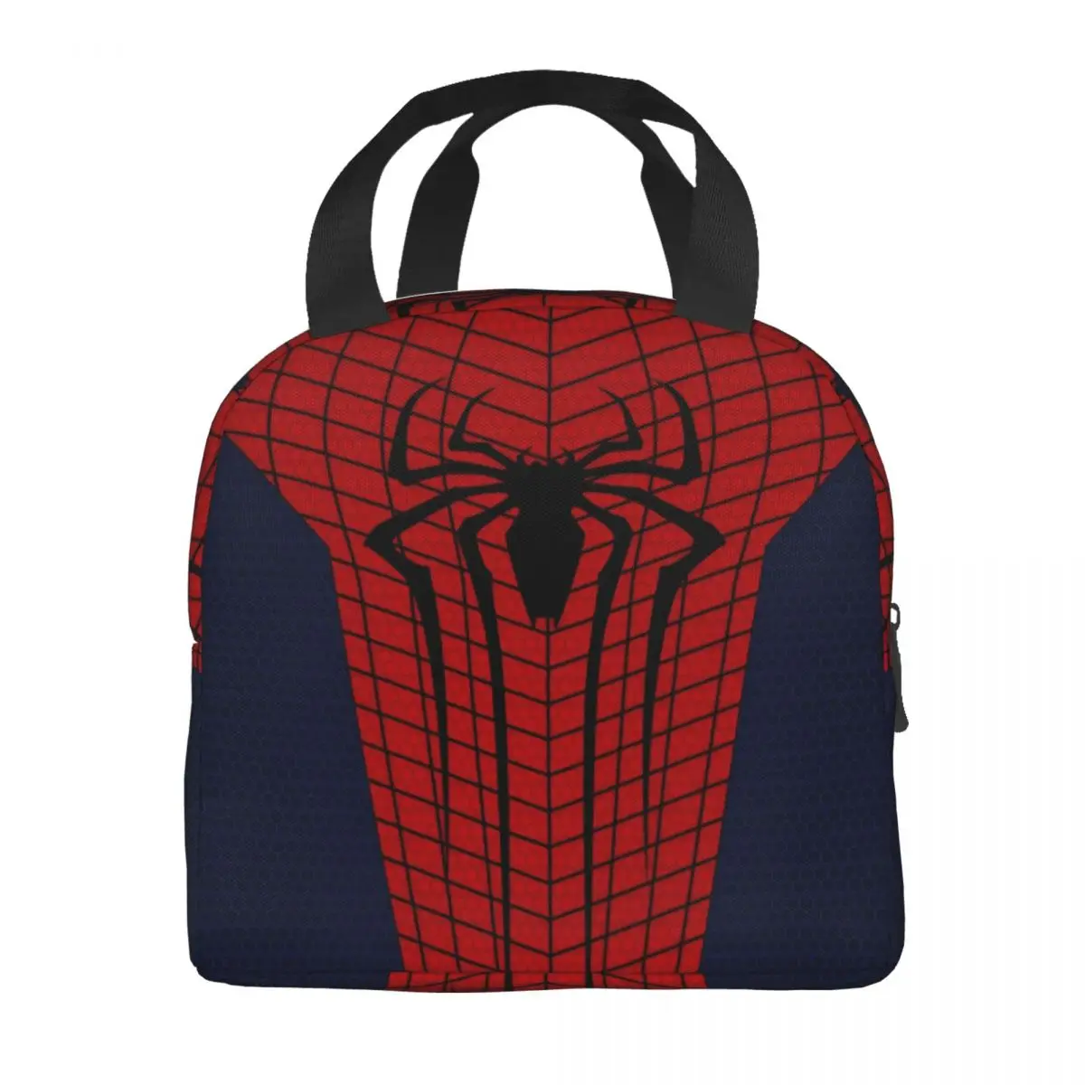 Tas makan siang Spider Man, tas pendingin grafis, tas makan siang termal nyaman kantor kotak makan siang Vintage Spider Man