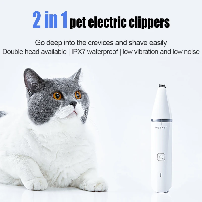 Xiaomi Petkit 2 in 1 Electric Trimmer Pet Hair Clippers Dog Shaver Cat Foot Hair Trimmer Shearing Clippers Electric Shaver