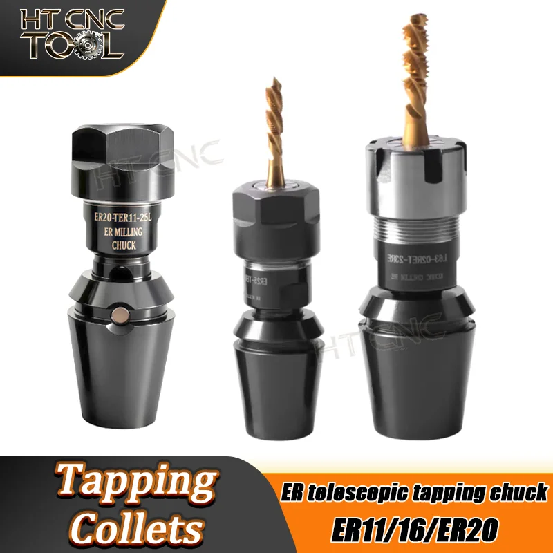

Высокоточный телескопический патрон ER для нарезания резьбы ER20 ER25 ER32, специализированный плавающий телескопический патрон для токарных станков с ЧПУ