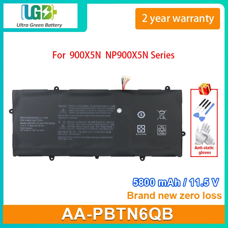 

UGB New AA-PBTN6QB Laptop Battery For Samsung 900X5N NP900X5N NT900X5N Series 11.5V 66Wh 5800mAh