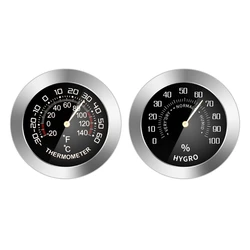 Mini Metal Mechanical Analog Thermometer / Hygrometer for Car Truck Refrigerator