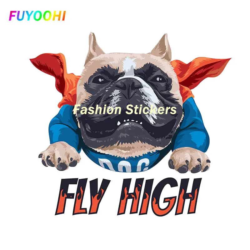 FUYOOHI Play Stickers Bull Dog Car Stickers DIY Car Accessories Laptop Decal Waterproof Personality Vinyl Material Decoration