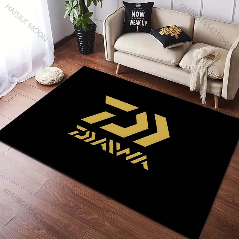 

1PC Fishing D-Daiwa Pattern Carpet for Living Room Bedroom Sofa Home Decor Non-slip Floor Mat Large Size Luxury Gift