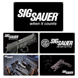 90X150cm SIG SAUER When It Counts Flag Polyester Printed Decoration Banner Tapestry Jemony