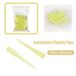 1000Pcs Laboratory Pipette Tips 200ul Micropipette Disposable Plastic Pipette Tip Lab Equipment