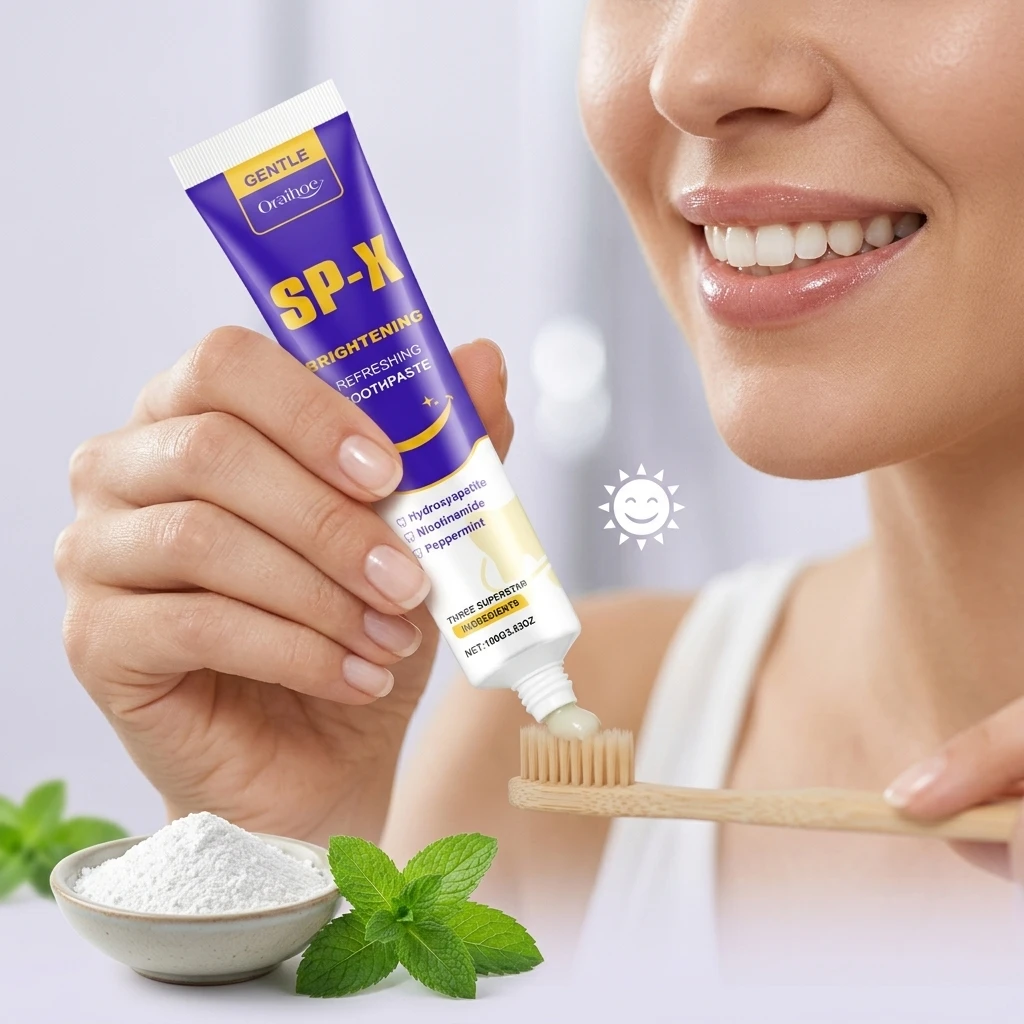 Brightening Toothpaste Removes Yellow Stains Prevent Periodontitis Improve Oral Odor Gum Protection Refreshing Breath Toothpaste